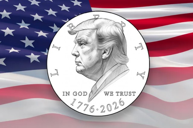 В США могут выпустить однодолларовые монеты с изображением Трампа.