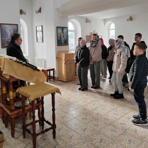 Благовещенский храм г. Кличева посетили школьники.