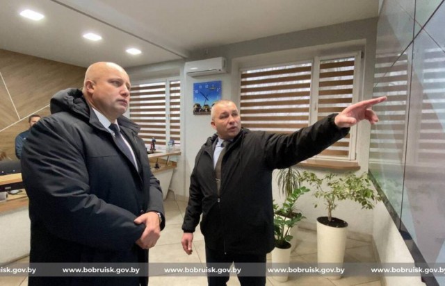 Председатель Бобруйского горисполкома Максим Гурин с рабочим визитом посетил ПУ Бобруйскгаз.
