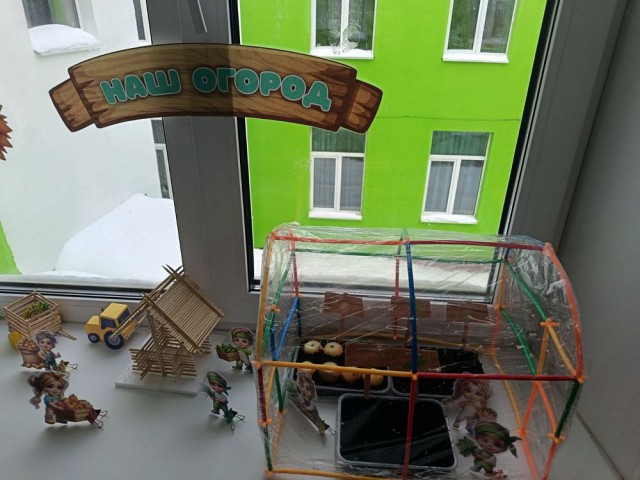 Огород на подоконнике.