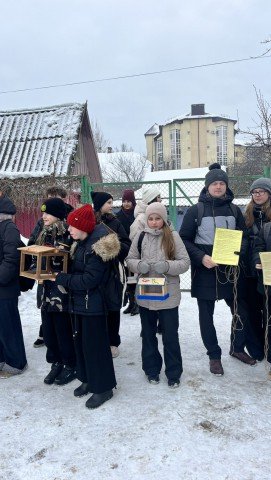 Участие в городской экологической акции ´Поможем птицам перезимовать!´ в рамках республиканского проекта ´Птичья столовая´ на...