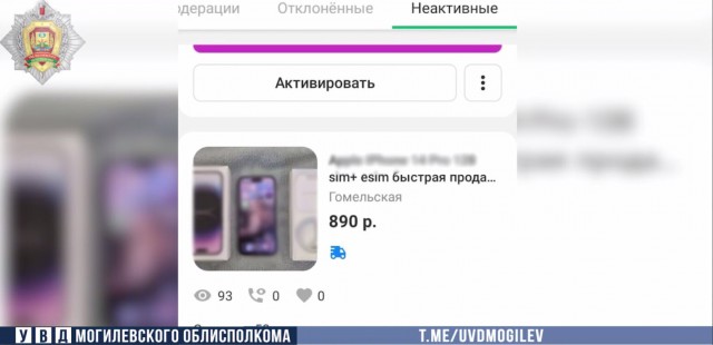 Могилевчанин попался на мошенничестве в интернете.