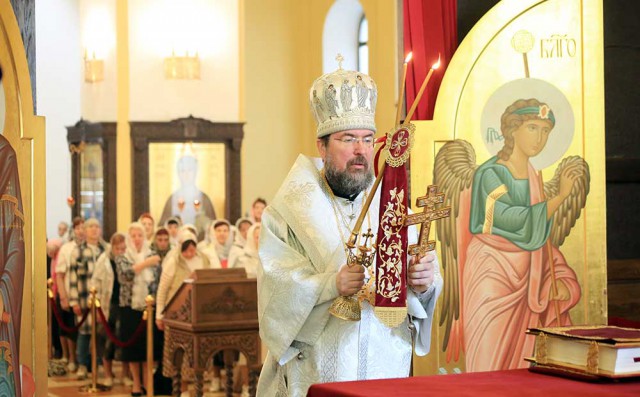 В праздник Вознесения Господня епископ Серафим совершил Божественную литургию в кафедральном соборе святителя Николая.