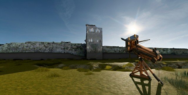 Помпеи обстреливали полиболом.